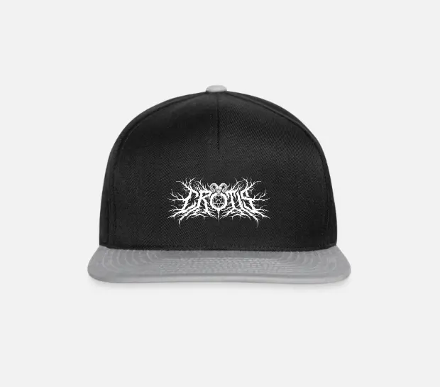 Produktbild eines schwarzen T-Shirts mit dem Bandlogo